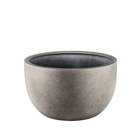 Grigio New Egg Pot Low - Natural Concrete.png