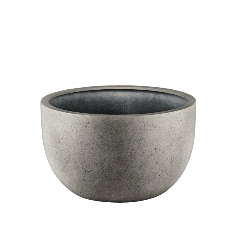 Grigio New Egg Pot Low - Natural Concrete.png